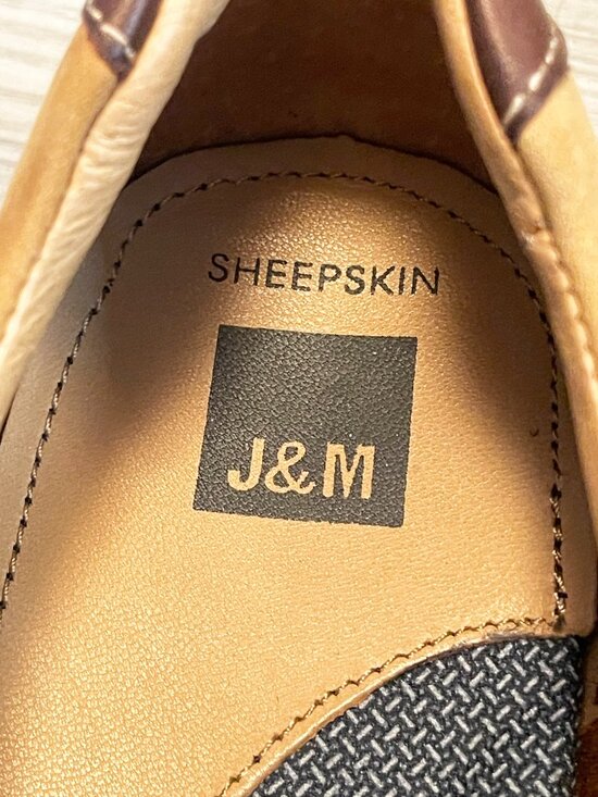 Johnston & Murphy Men\'s Tan Nubuck Leather Slip-On Shoes Sheepskin Size 11.5M main image 9